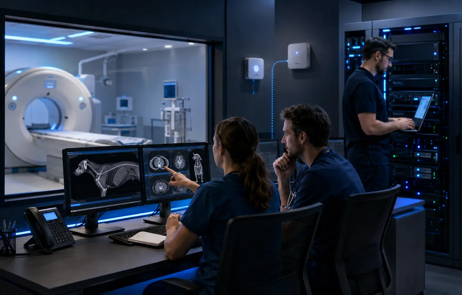 Vernetzte medizinische IT in einer modernen Klinik